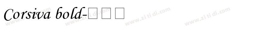 Corsiva bold字体转换
